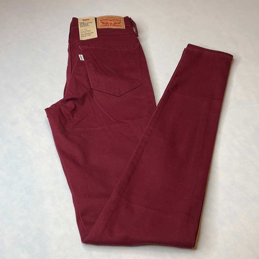 LEVI'S WOMEN'S 720 HIGH RISE SUPER SKINNY JEANS SIZE 24 - Picture 3 of 9
